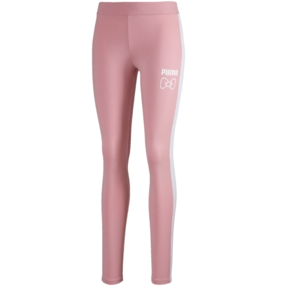 Puma Pink Leggings with White Accents